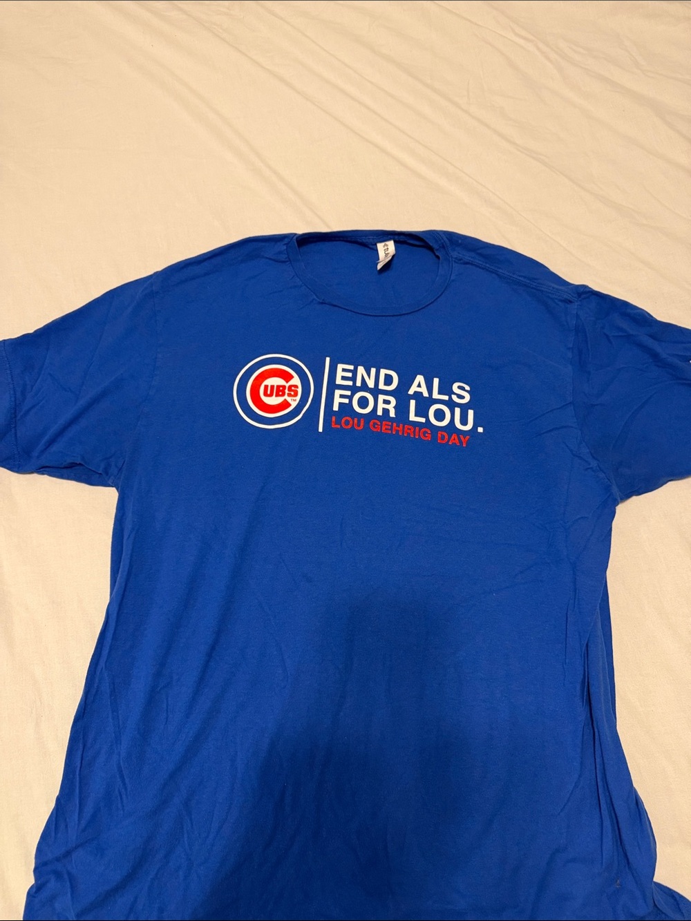 Chicago Cubs Royal Blue "End ALS for Lou" T-Shirt